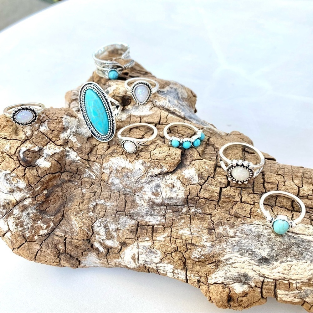 🌙Enchanting Sweet Boho ring set w Gypsy/prairie/country Vibe - Picture 8 of 8